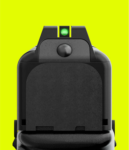 TrueAim active iron sight with green dot targeting